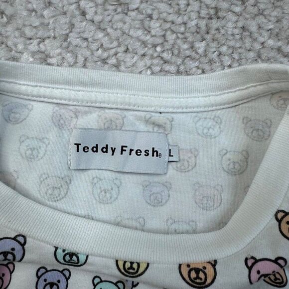 Teddy Fresh Rainbow Pastel Bear Monogram T-Shirt - Picture 3 of 8